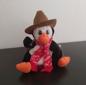 Penguin in COCA-COLA Snowflake Scarf